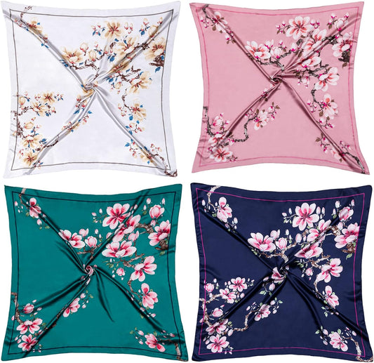 HBselect 4 pañuelos para la cabeza para mujer, de 35 pulgadas, bufa...