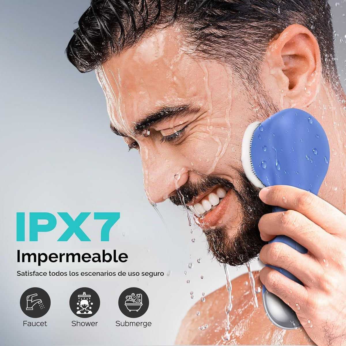 COSLUS FBS03 - Cepillo de limpieza facial, diseño patentado, color...