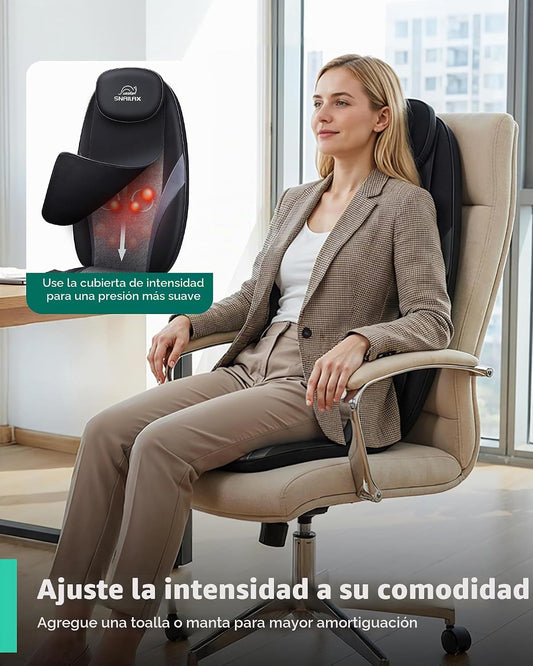 Snailax Shiatsu - Masajeador de espalda con almohadilla de masaje t...