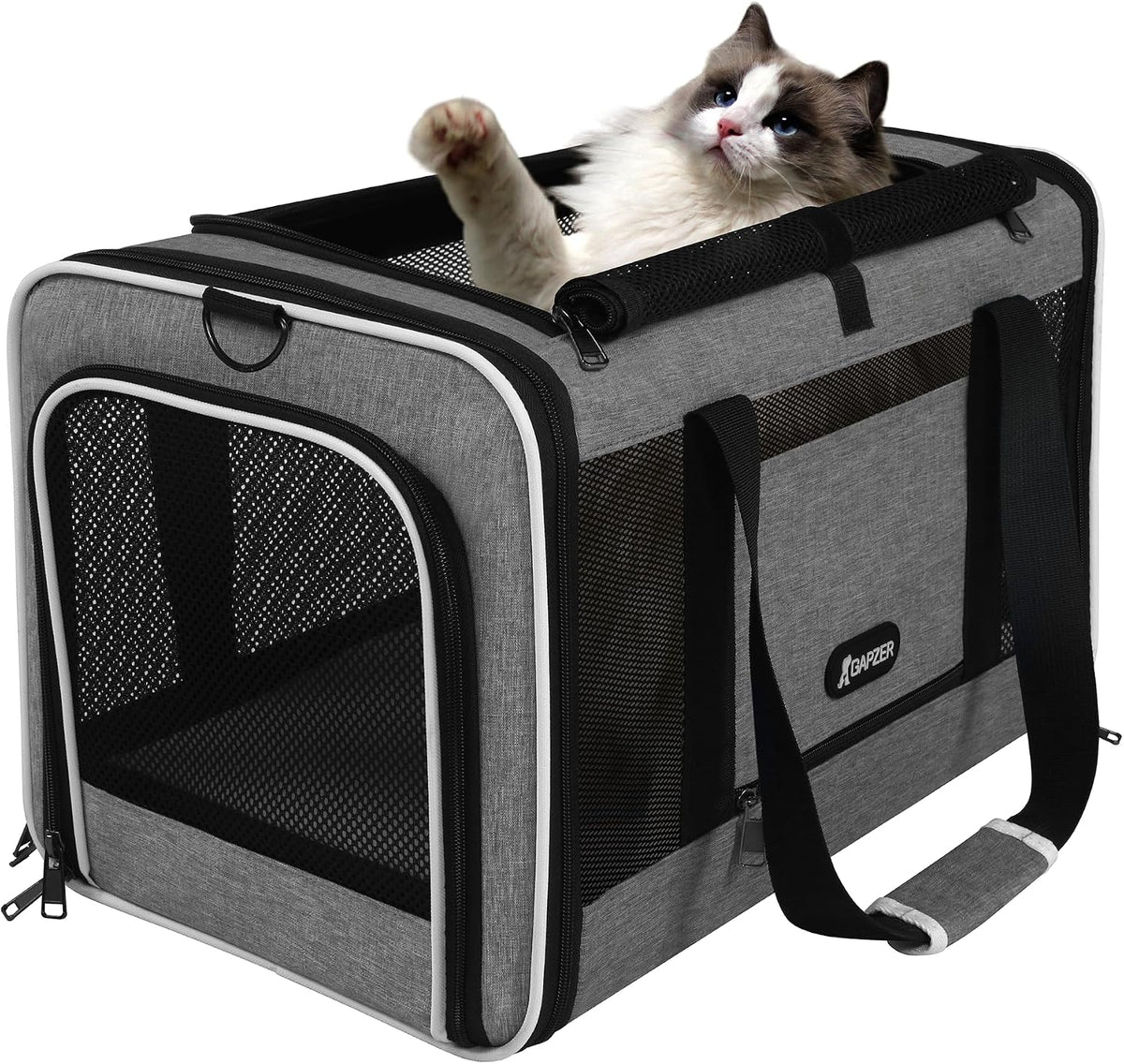 GAPZER - Transportador para gatos de 18 x 11 x 11 pulgadas, carga s...