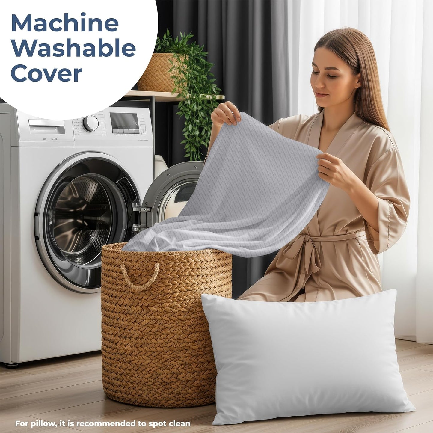 Utopia Bedding Almohadas de espuma viscoelástica trituradas, almoha...