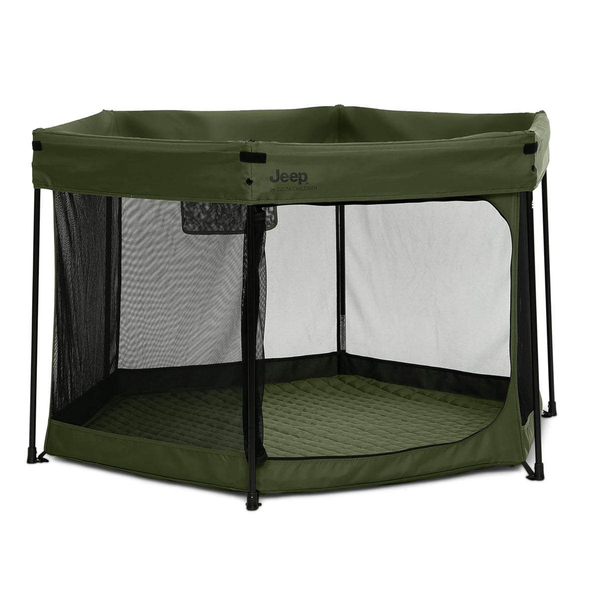 Jeep Hexagon Pop Up Play Yard con toldo extraíble | Ideal para uso...