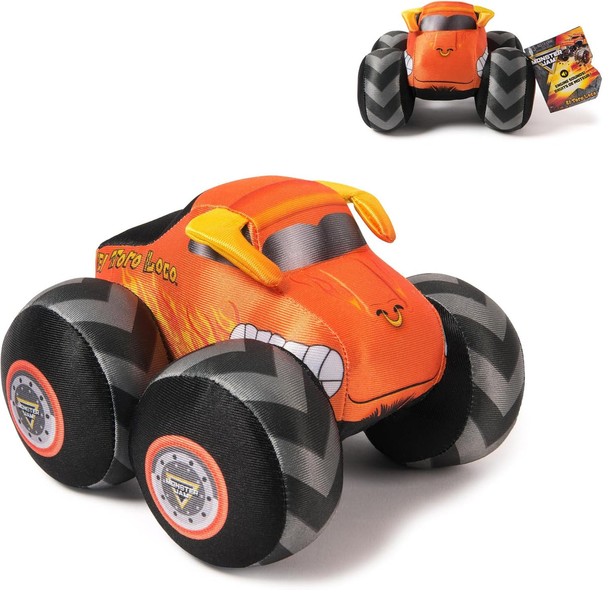 Monster Jam Camión de peluche oficial de 7 pulgadas con sonidos de...