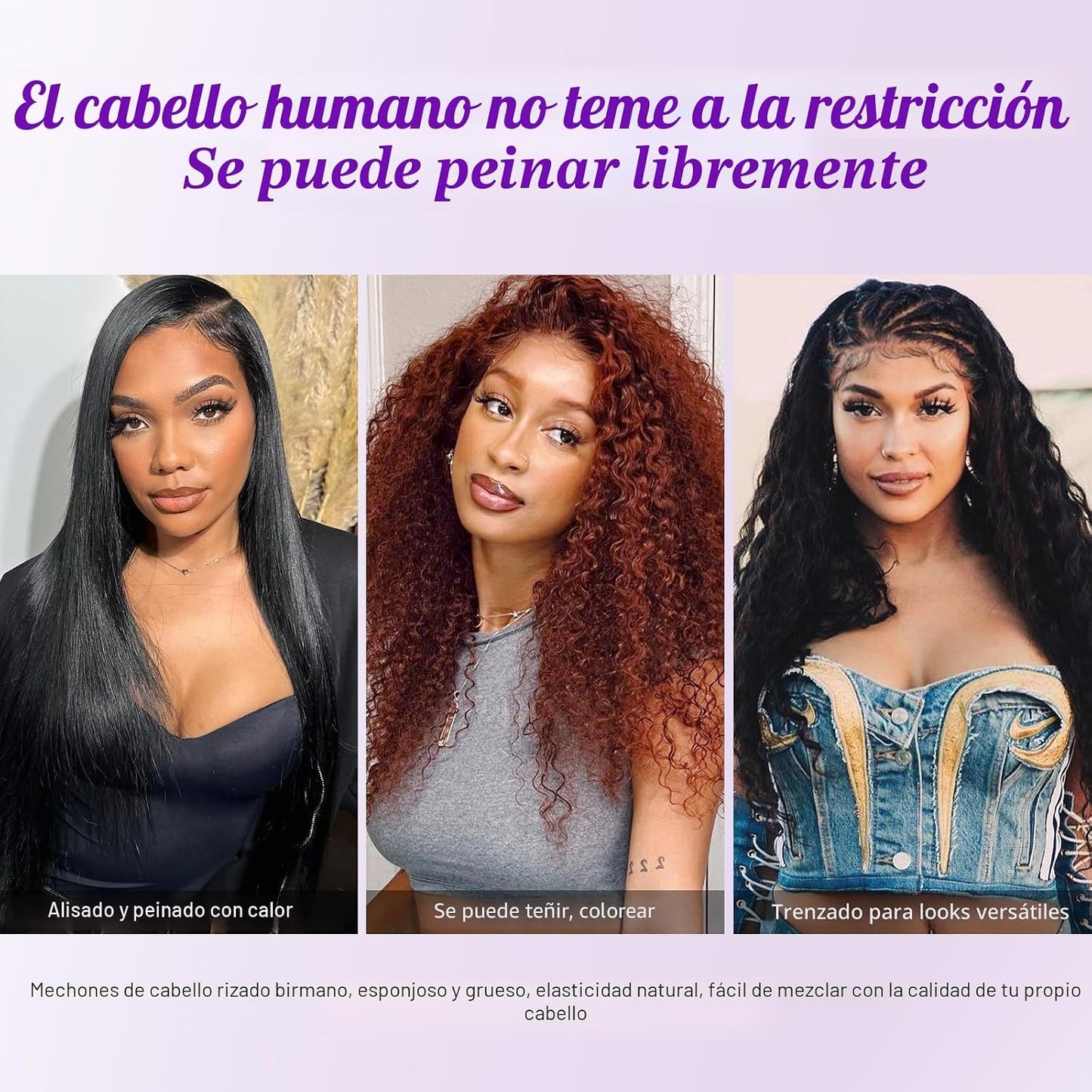 Paquetes de cabello humano 3C4A extremo en espiral rápido 3 piezas...