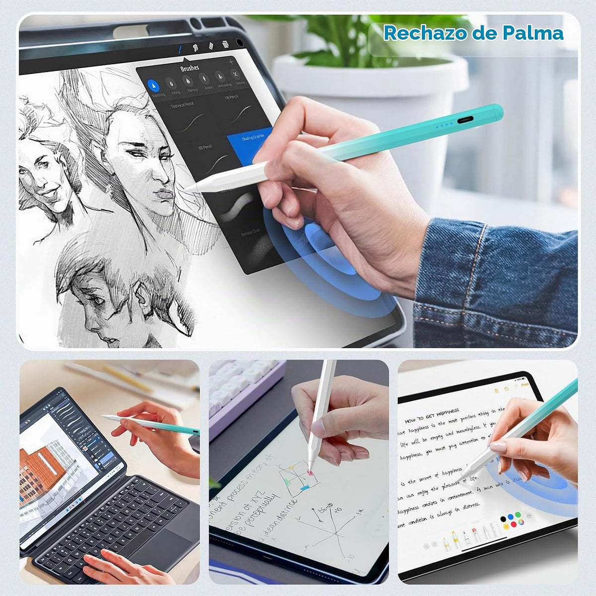 Lápiz óptico para iPad 2018-2026, lápiz capacitivo para iPad de car...