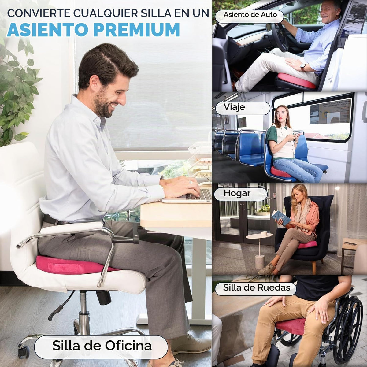 ComfiLife - Cojín prémium de gel y espuma viscoelástica para silla...