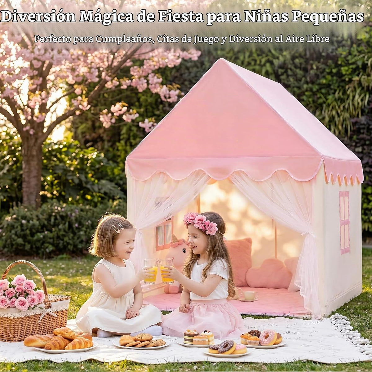 GeeSound Tienda de campaña para niños para niñas en el interior: co...