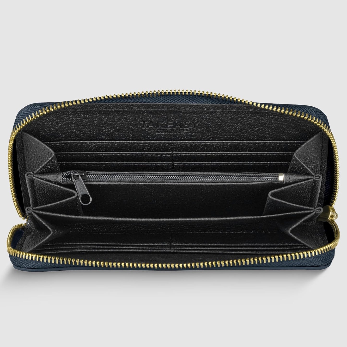 TAKEASY Cartera italiana de piel de becerro auténtica para mujer co...
