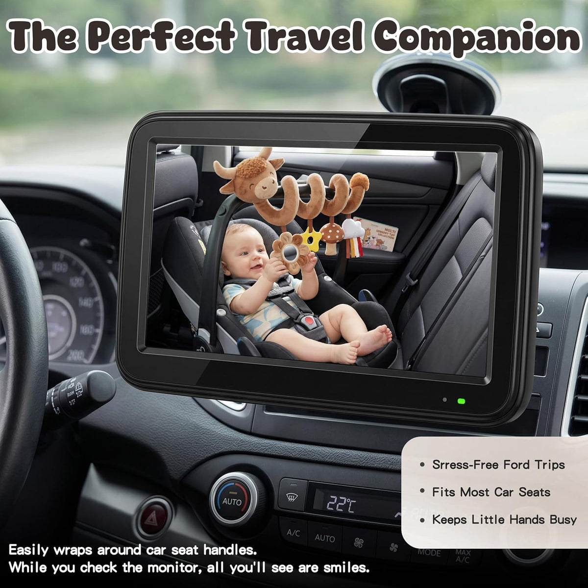 Stuffed Highland Cow - Juguetes de asiento de coche en espiral para...