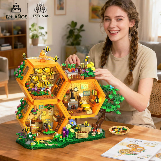 INSOON Bee House - Juego de construcción con luces para adultos, ki...