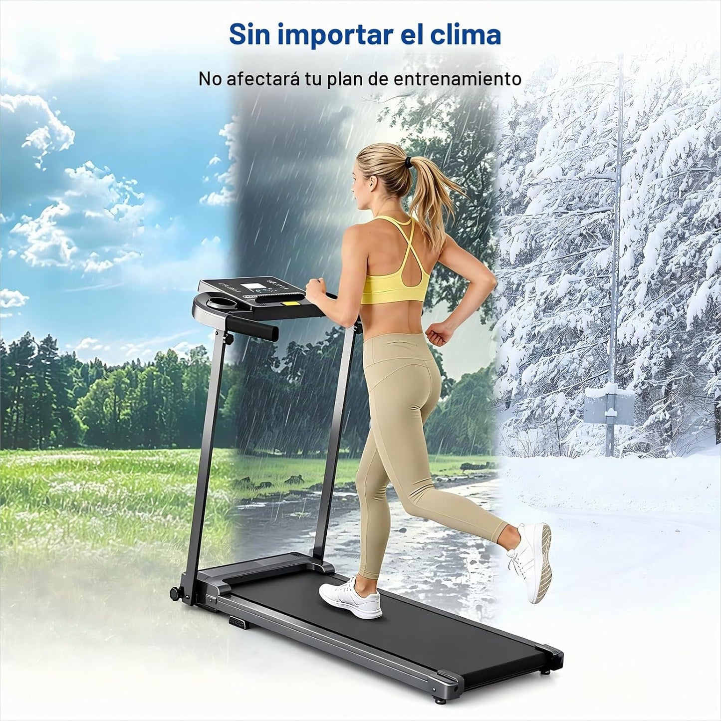 Pcrignbm Cintas de correr para el hogar caminadora plegable | Con b...