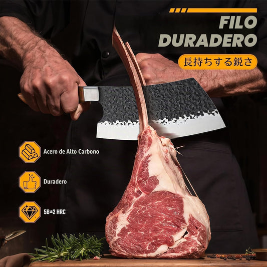 Huusk - Juego de cuchillos de chef de 5 piezas con bolsa de rollo,...