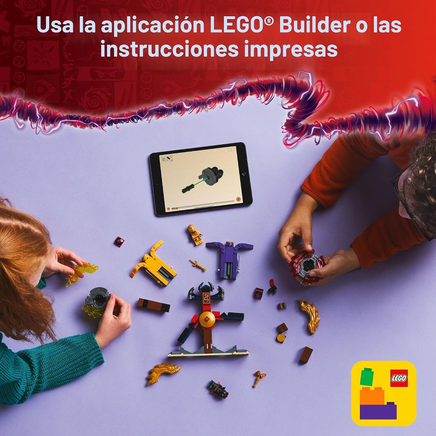 LEGO NINJAGO Paquete de Batalla Spinjitzu Dragón - Juguete de Const...