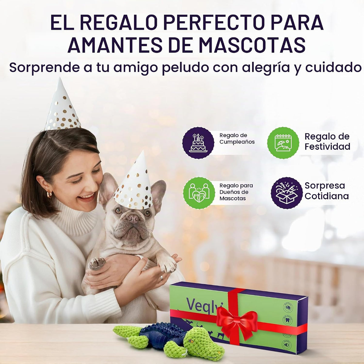 Juguetes masticables para perros para razas pequeñas y medianas, ju...