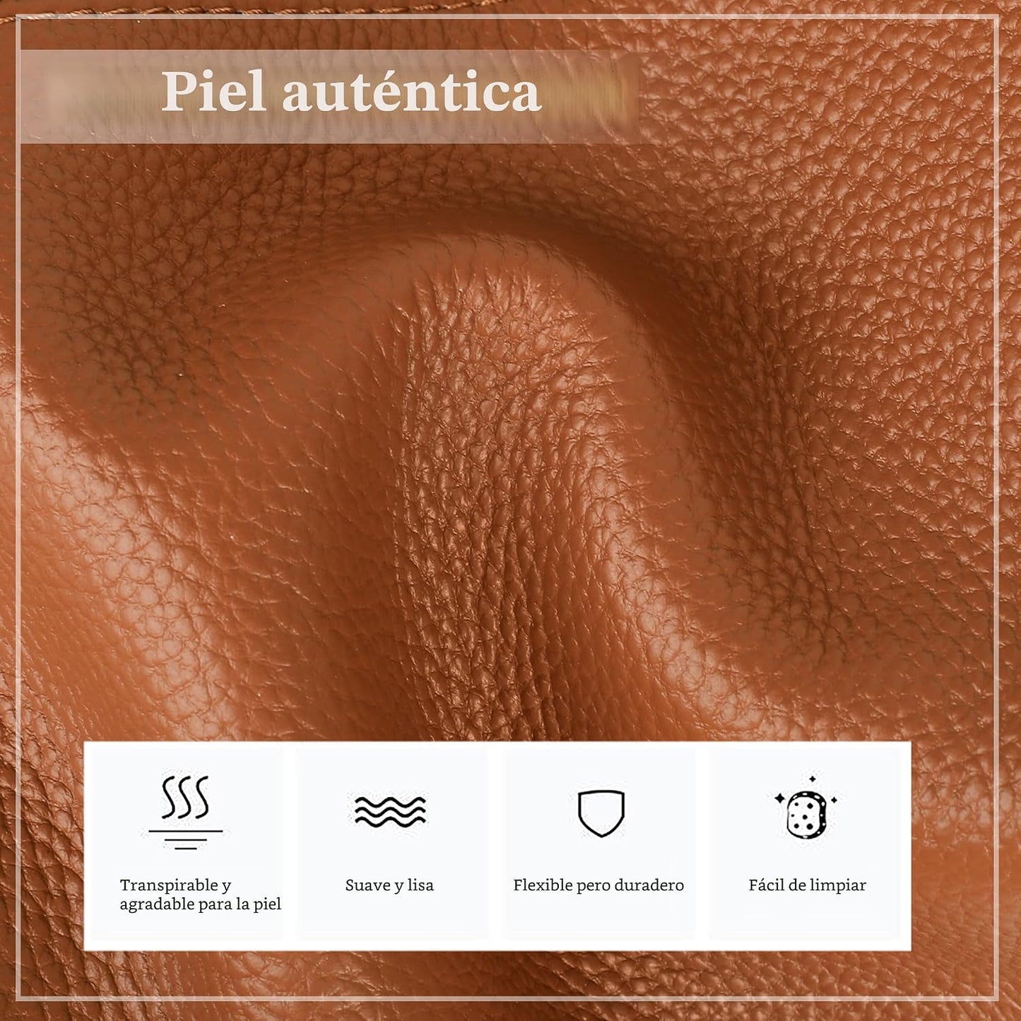 befen Bolso de hombro de cuero genuino para mujer, bolsos de mano d...