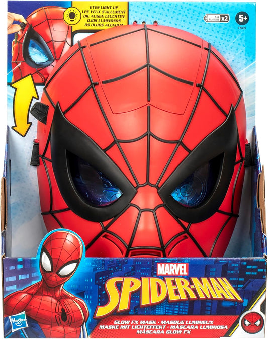 Máscara Marvel Spider-Man Glow FX, juguete luminoso de juego de rol...