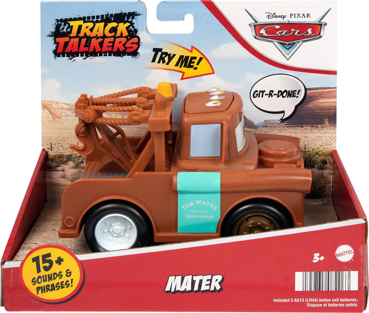 Mattel Disney y Pixar Cars Track Talkers Mater Toy Truck | Vehículo...