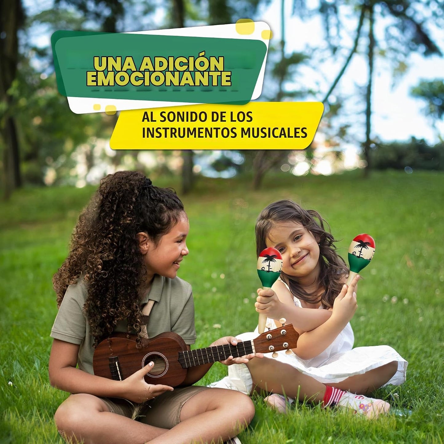2 Maracas mexicanas para niños y adultos, 9.6 pulgadas, construcció...