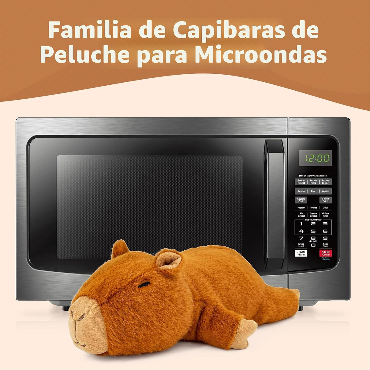 Marysun Animal de peluche de Capibara apto para microondas - Animal...