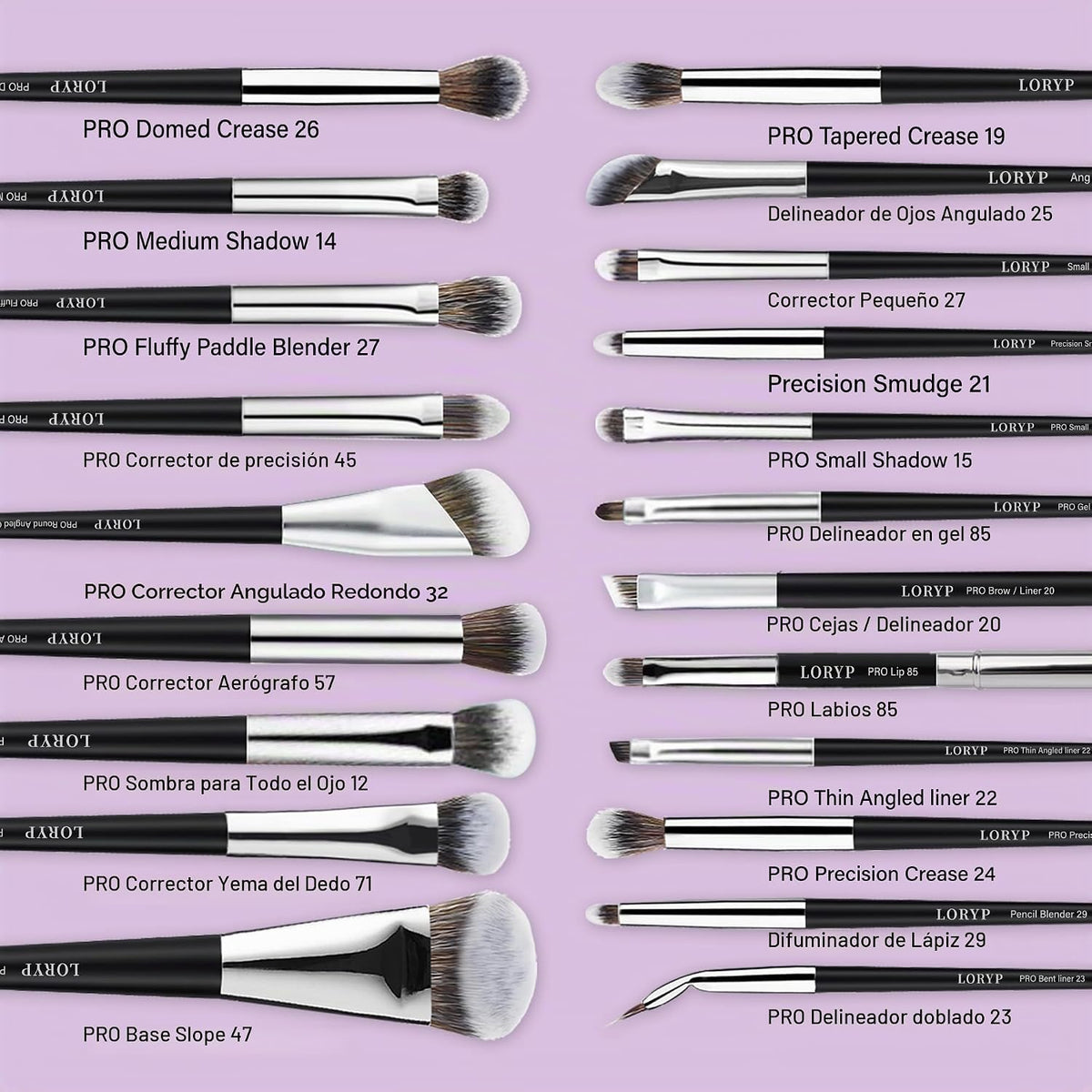 LORYP Juego de brochas de maquillaje profesional 32 piezas, kit de...