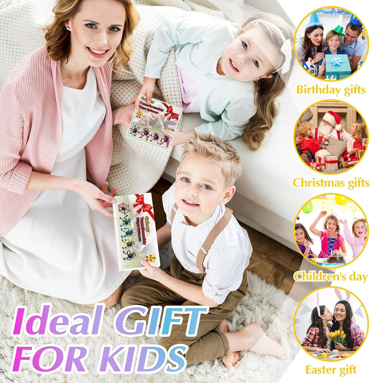 Gokeey para mamá Giradiscos transformables para niños y adultos, ju...
