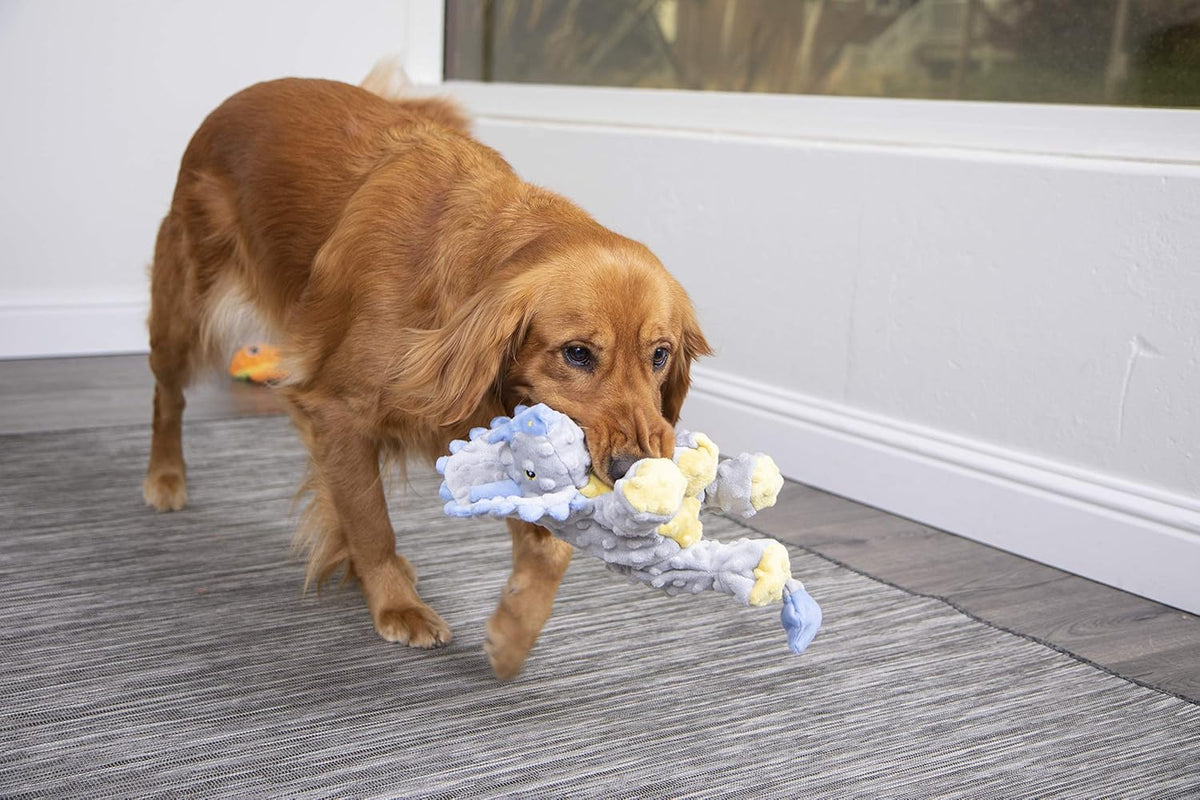 Juguete para perro de felpa, goDog, dinosaurios con tecnología Chew...