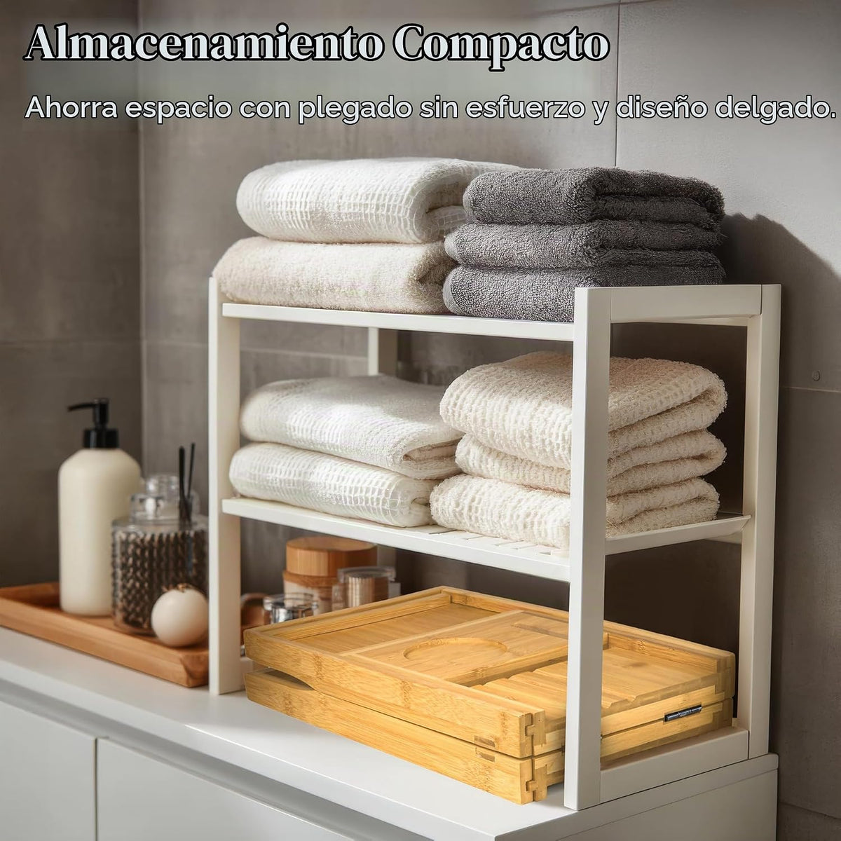 Home It Bandeja Premium Plegable para Bañera - Bandeja de Baño de B...