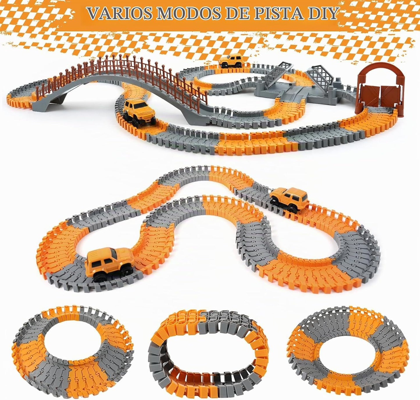 TGJH Kit de expansión de pista flexible de construcción de 100 piez...