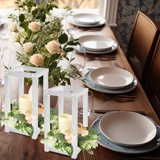 Hushee Juego de 60 velas de madera para centros de mesa de boda, co...