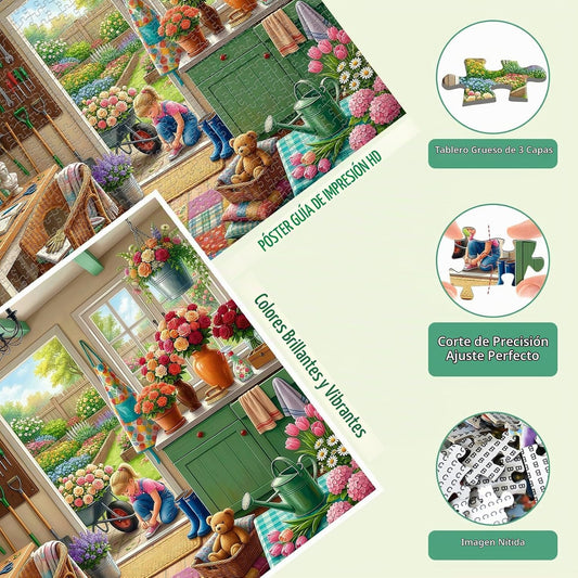 Rompecabezas de cobertizo de jardín para adultos de 1000 piezas, 10...