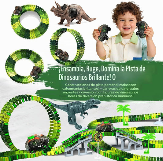 Juguetes de dinosaurio para niños de 3 a 5 años, juego de pista de...