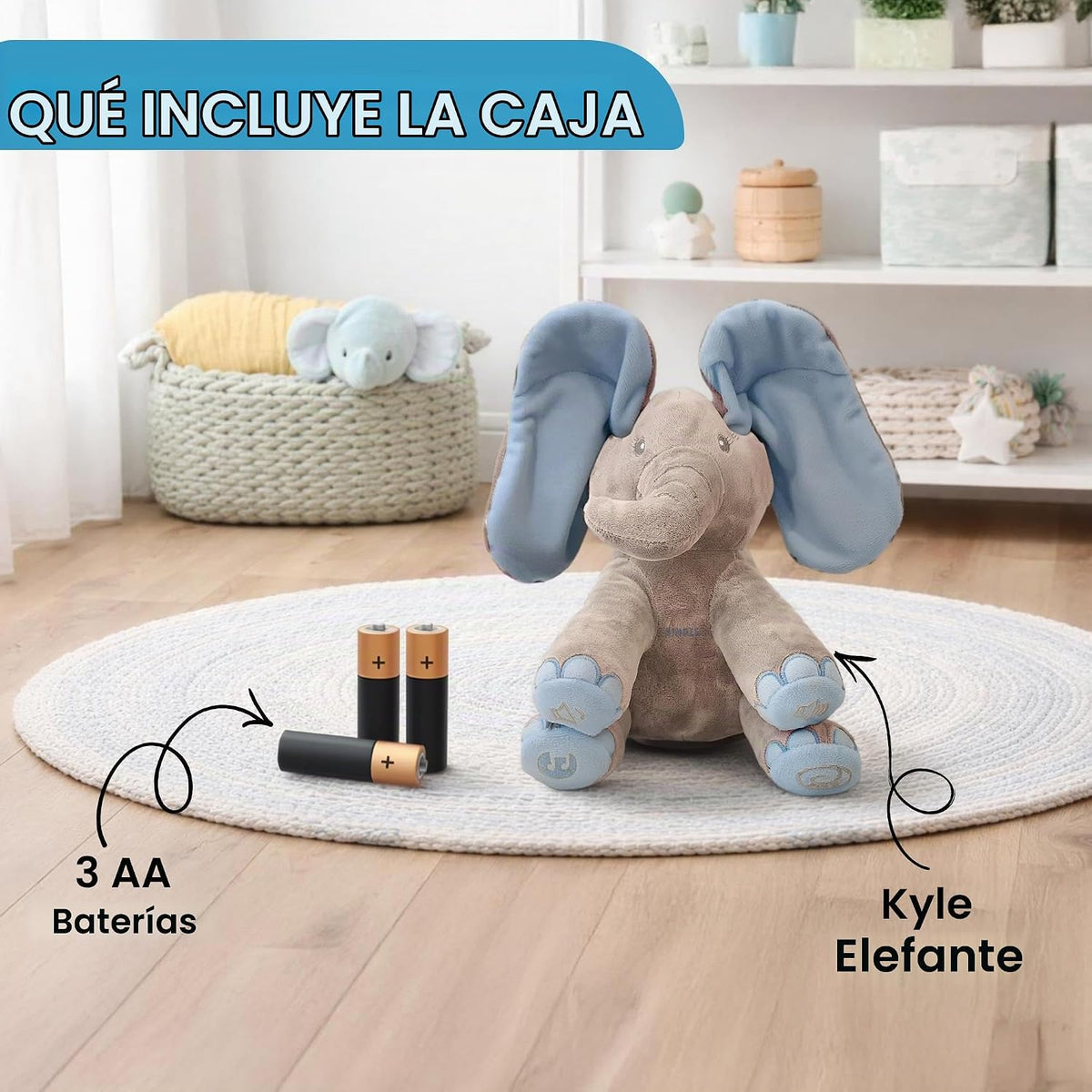 Dimple Kyle Elefante de peluche juguete animado - Elefante azul can...