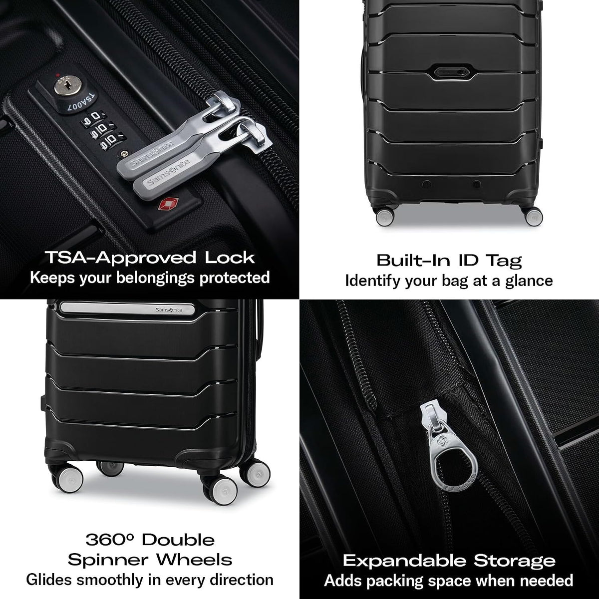 Samsonite Freeform de carcasa rígida expandible con ruedas giratori...