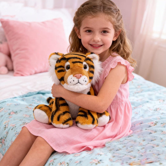 YUKOUQIAN Lindo animal de peluche de tigre, juguete de 8 pulgadas,...