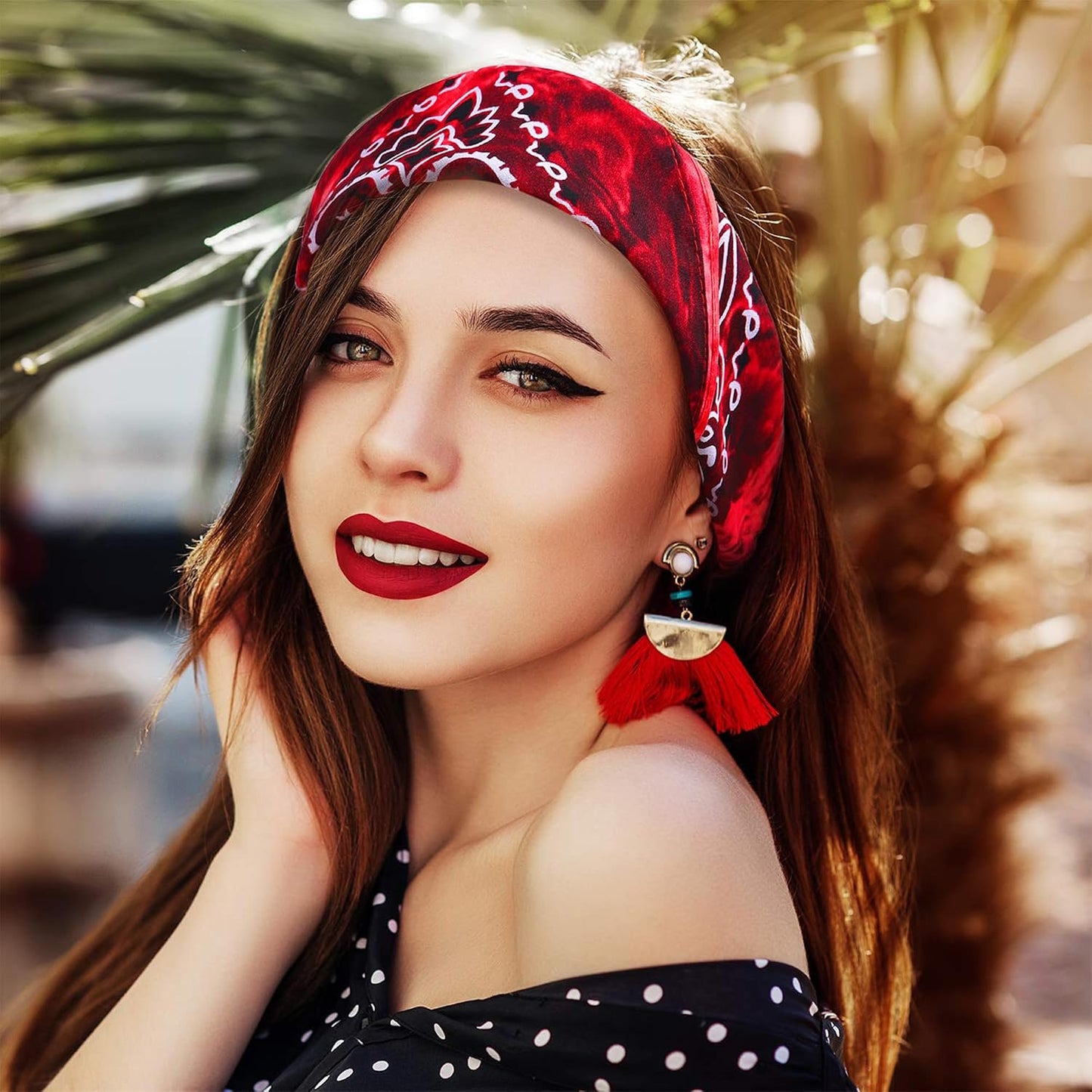 URATOT Paquete de 6 bandanas de algodón con estampado de cachemira...