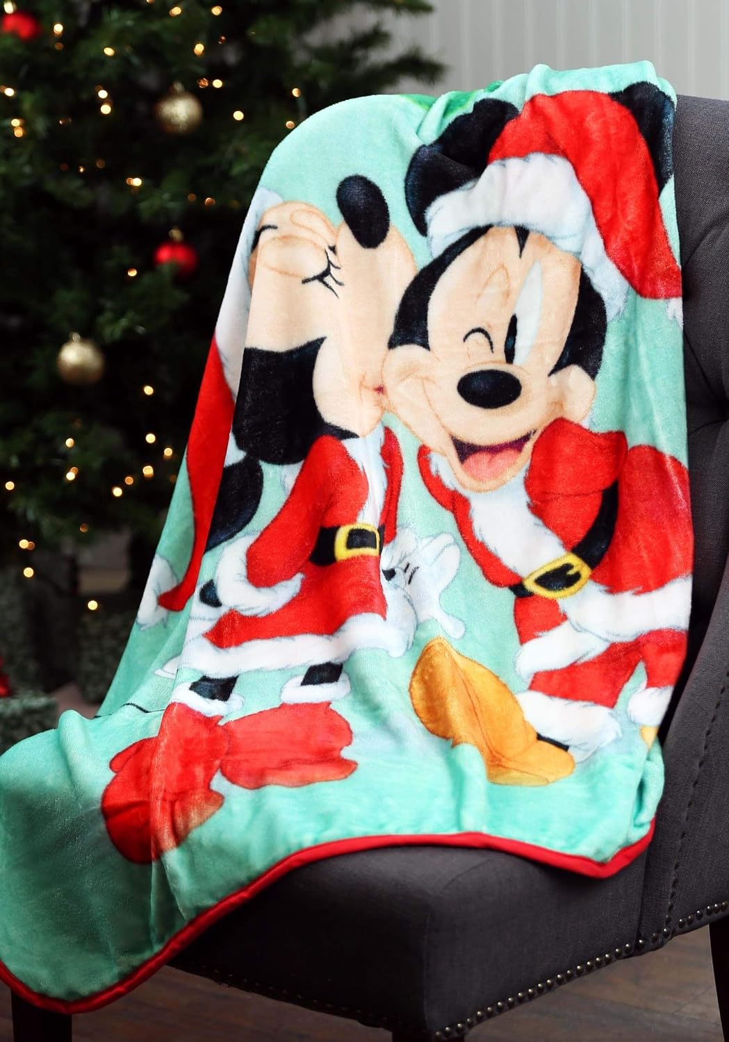 Northwest - Manta de Mickey Mouse Micro Raschel, 46 x 60 pulgadas,...