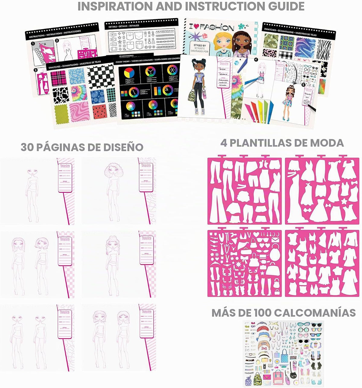 Fashion Angels Me encanta la cartera de bocetos de moda | Incluye b...