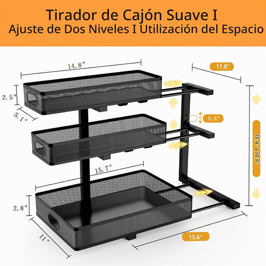 Organizador para debajo del fregadero, organizador de almacenamient...