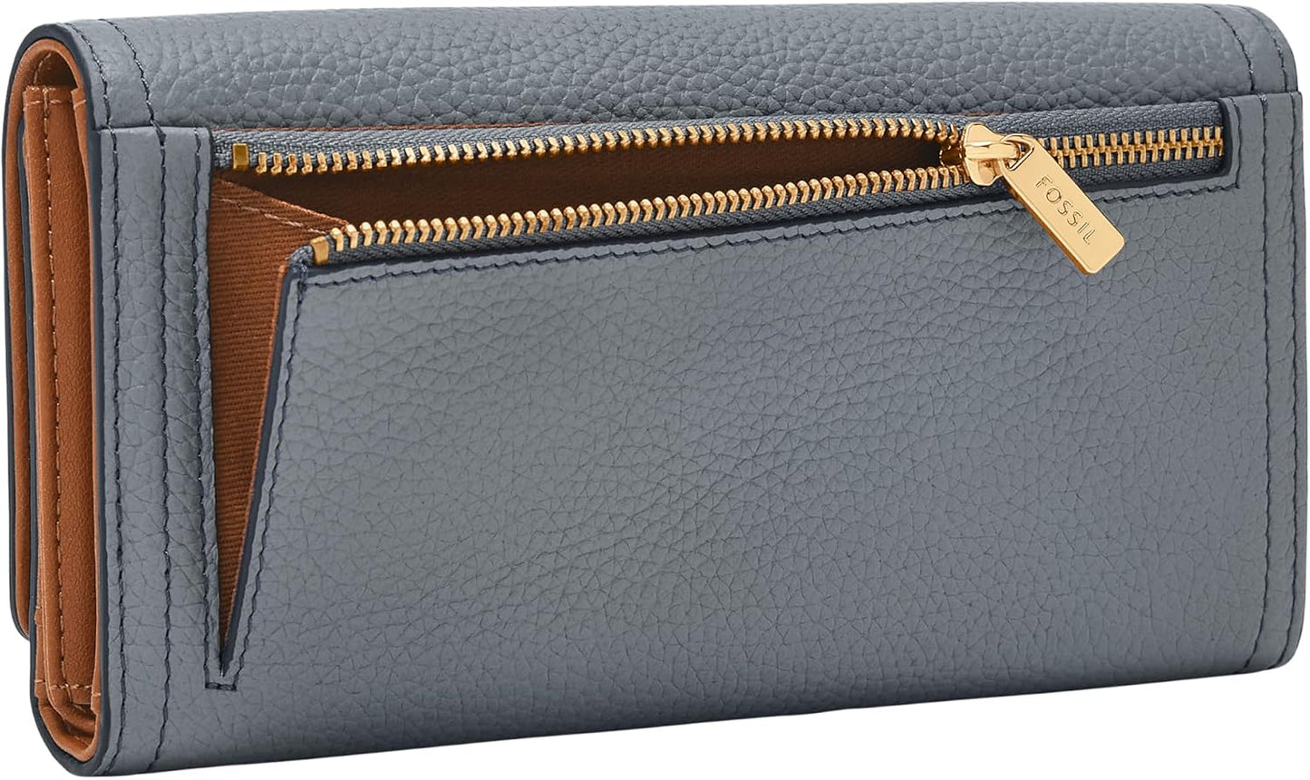 Fossil Cartera Logan de piel con bloqueo RFID para mujer