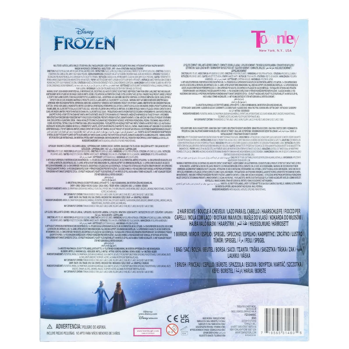 Disney Frozen - Juego de maquillaje con bolso, brillo de labios y a...