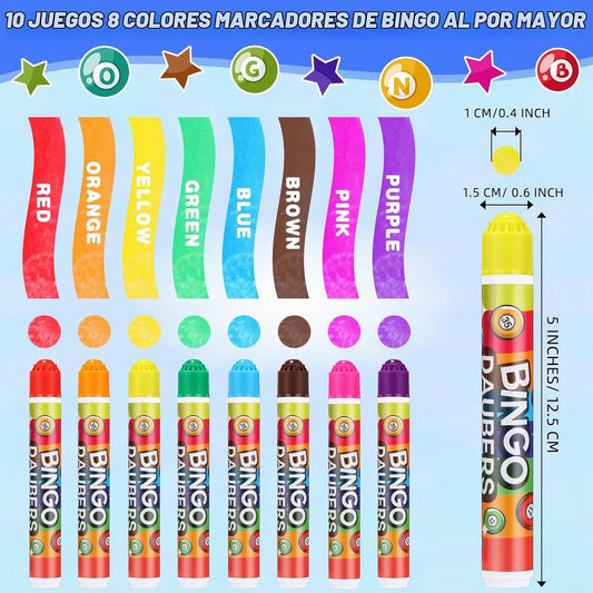Crtiin - Juego de 80 marcadores de puntos de Bingo Daubers de 0.4 o...