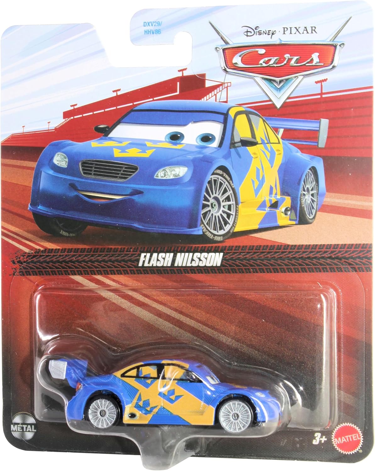 Mattel Disney Cars 2026 1:55 Escala Diecast Coche de carreras sueco...