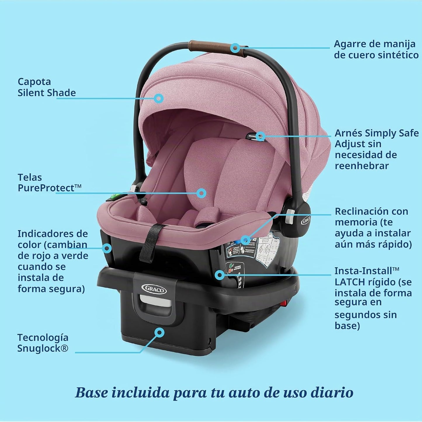 Graco Gomax - Asiento infantil para automóvil, color orquídea, lige...