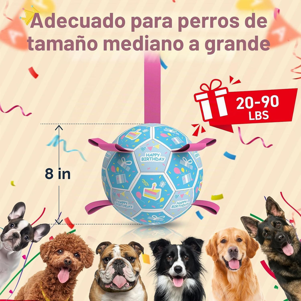 QDAN Juguetes de cumpleaños para perros, regalos de cumpleaños para...