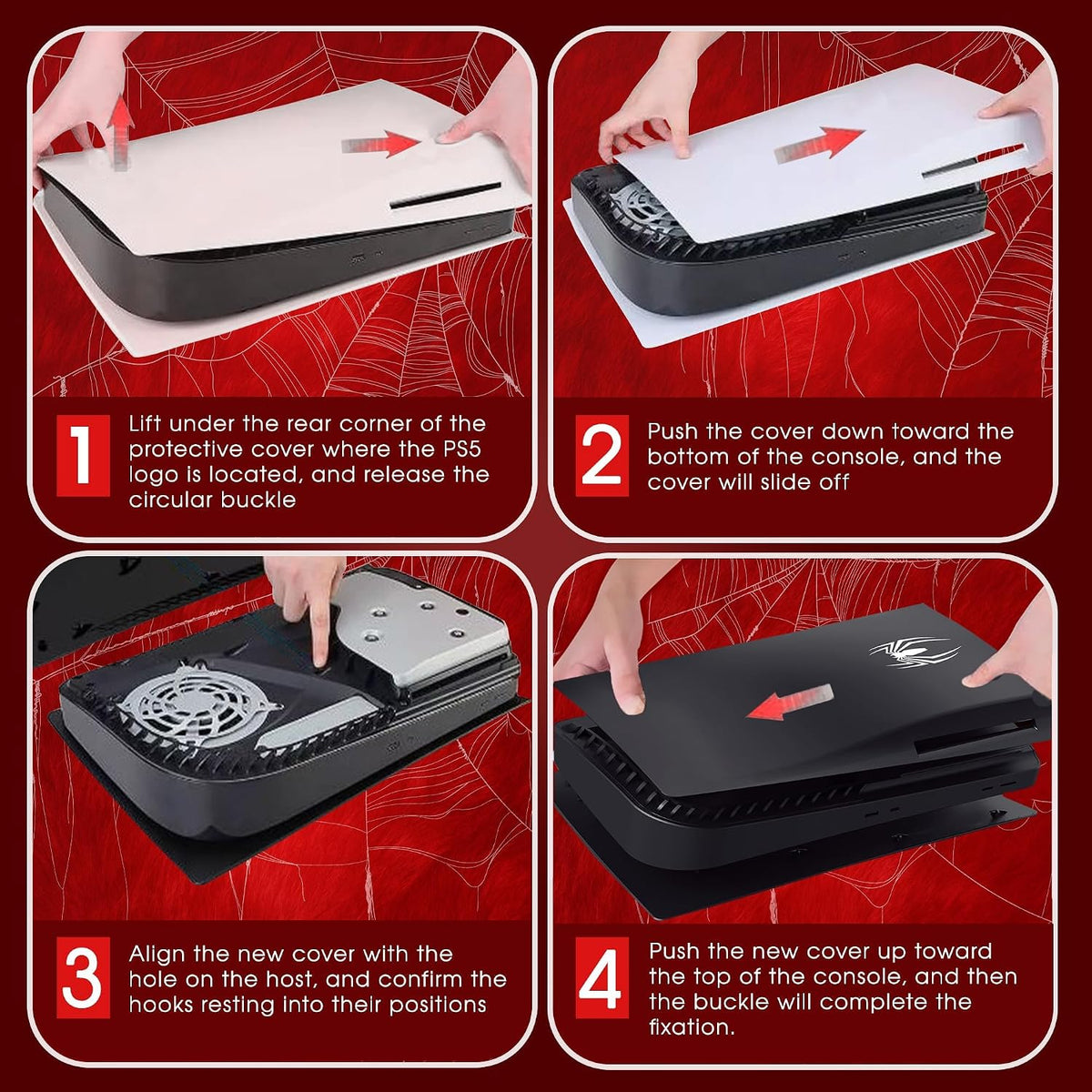 FormlessEmpire Placa frontal para PlayStation 5 Cubierta de la caja...