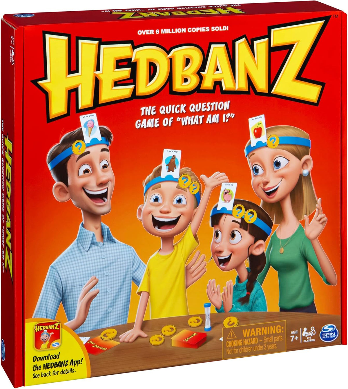 Juego de HedBanz, la edición puede variar, Original, Rojo