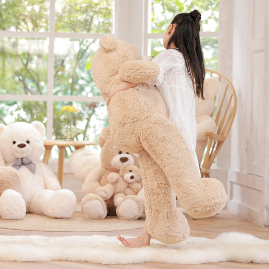 Poutmac Oso de peluche gigante de 55 pulgadas, color marrón, oso de...
