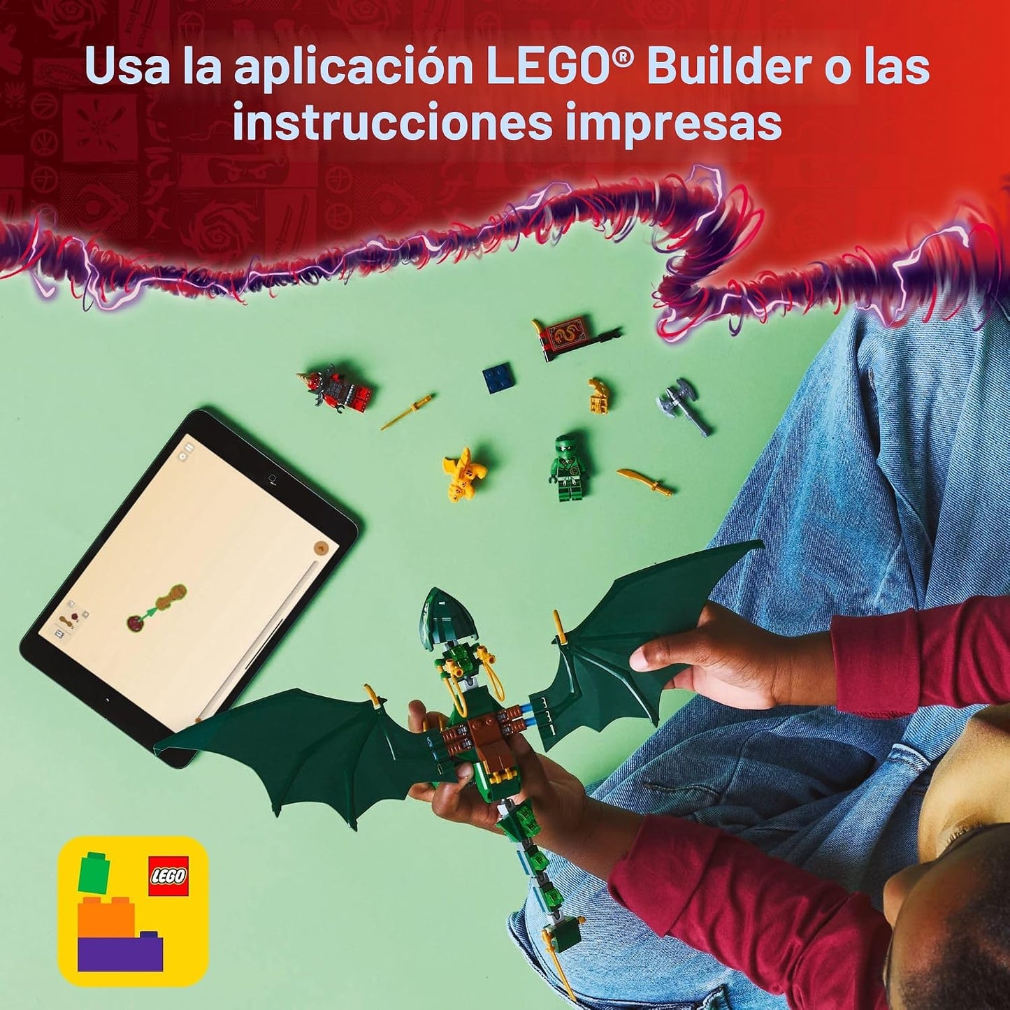 LEGO NINJAGO Juguete de Dragón del Bosque Verde de Lloyd - Juguete...