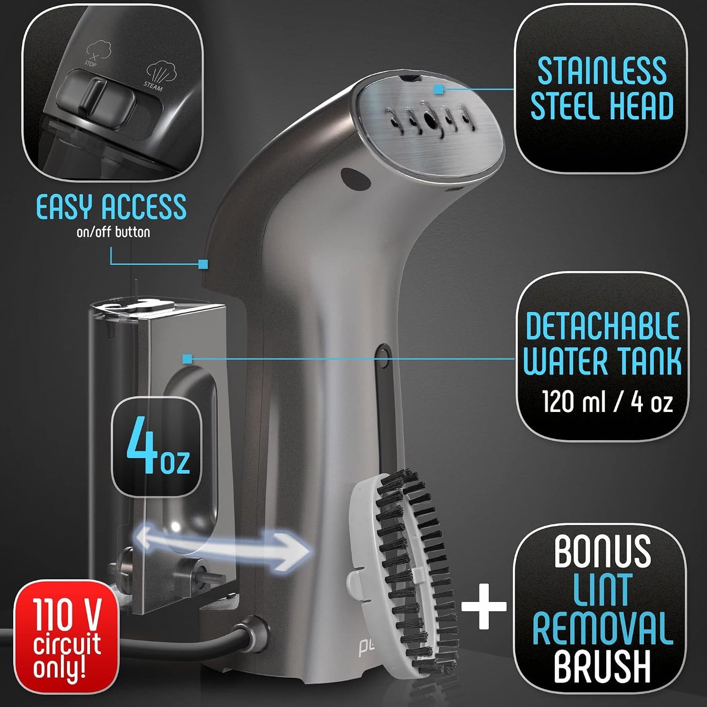 Mejor vaporizador para ropa, vaporizador de ropa de mano portátil p...