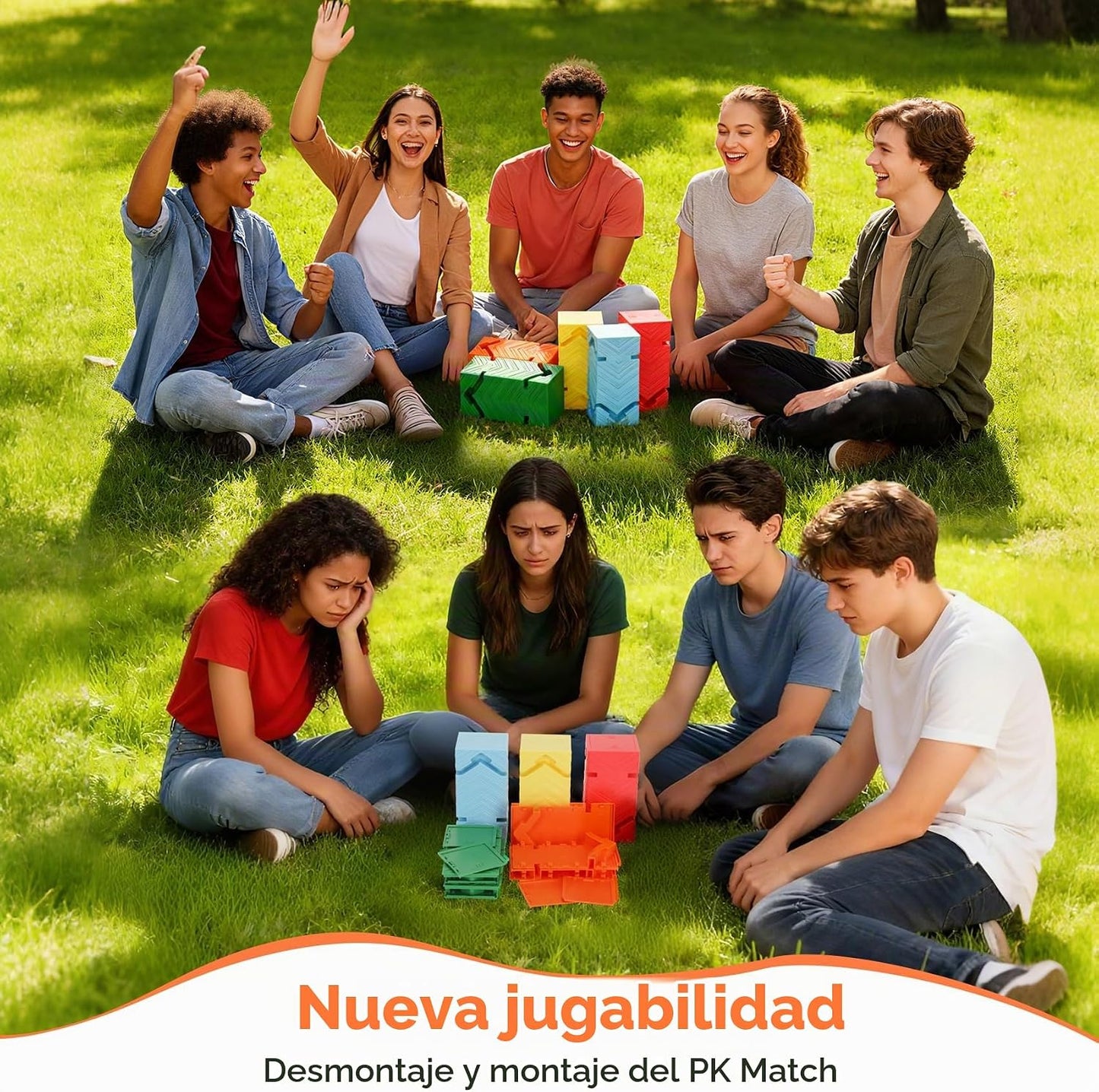 Juego de 5 bloques de construcción de trabajo en equipo, juegos de...